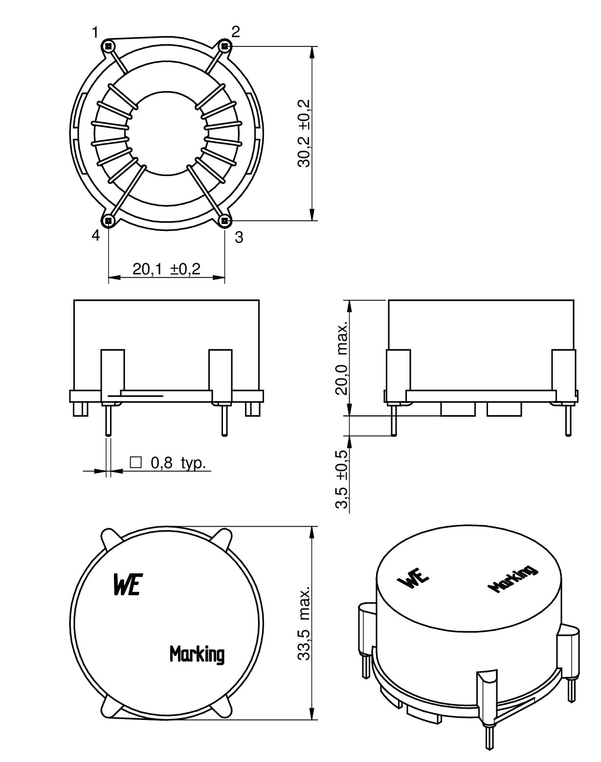 we-lf-common-mode-power-line-choke-passive-components-w-rth
